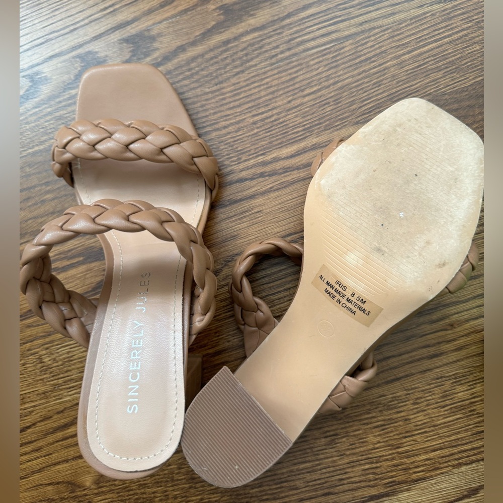 Braided strap heels